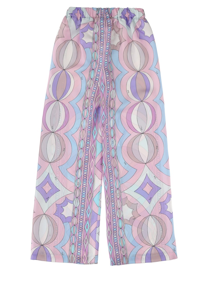 Pantalone ampio da bambina in fantasia