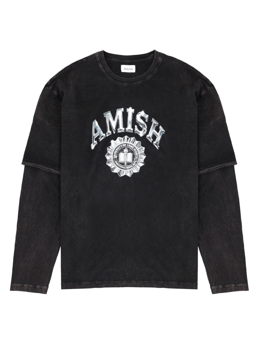 T-shirt Layered Con Stampa Logo