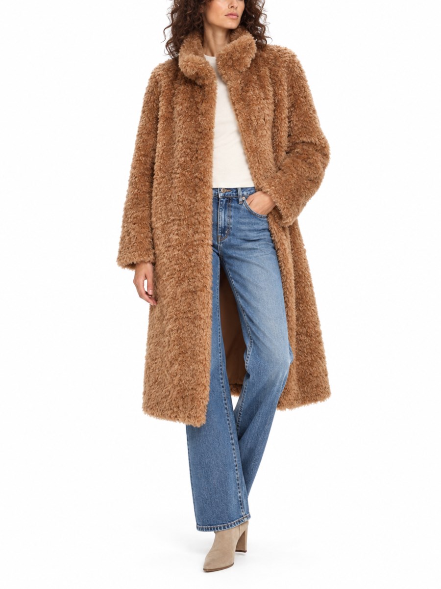 Cappotto Teddy Curly in Ecopelliccia