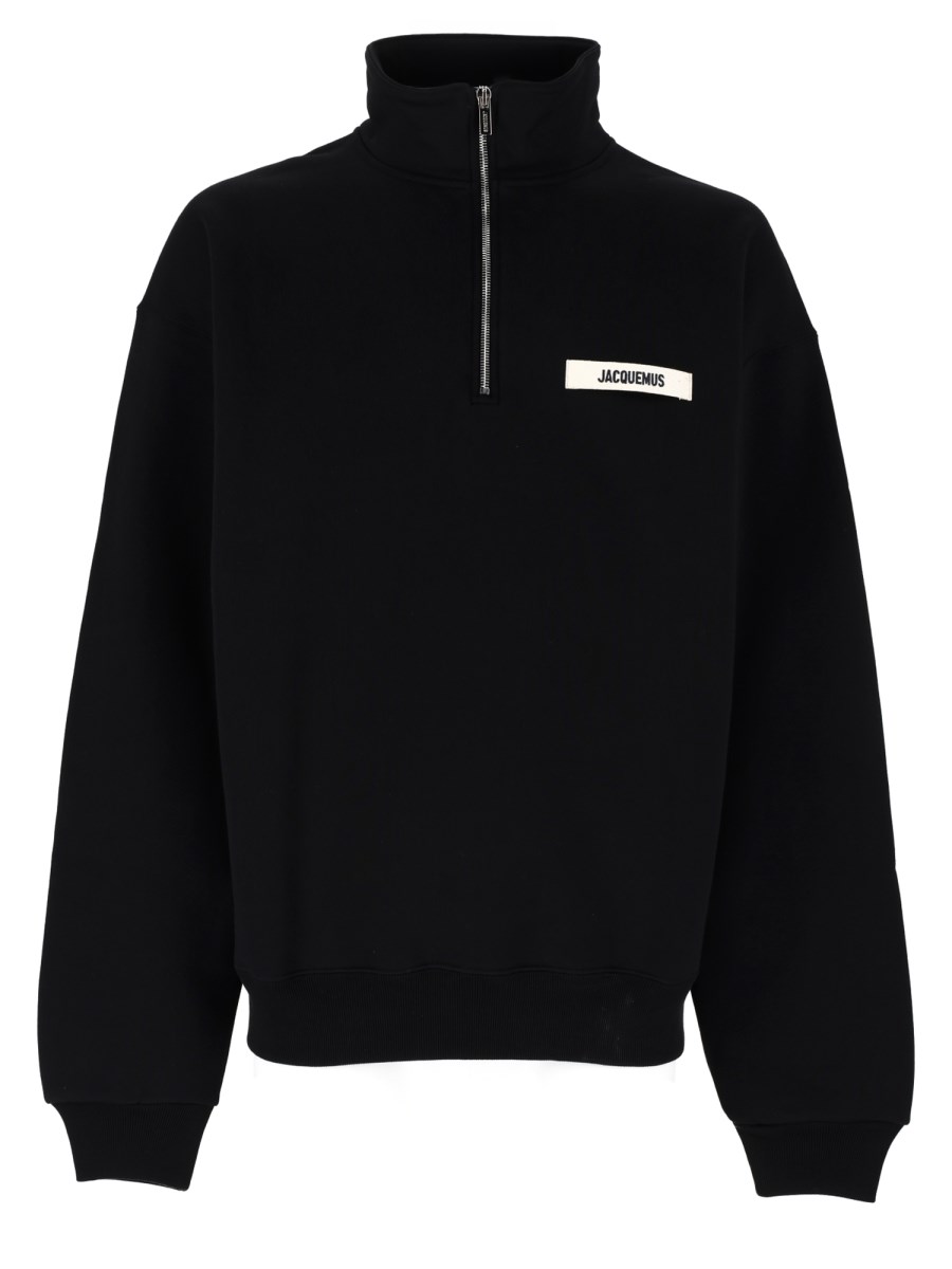 FELPA CON LOGO E ZIP