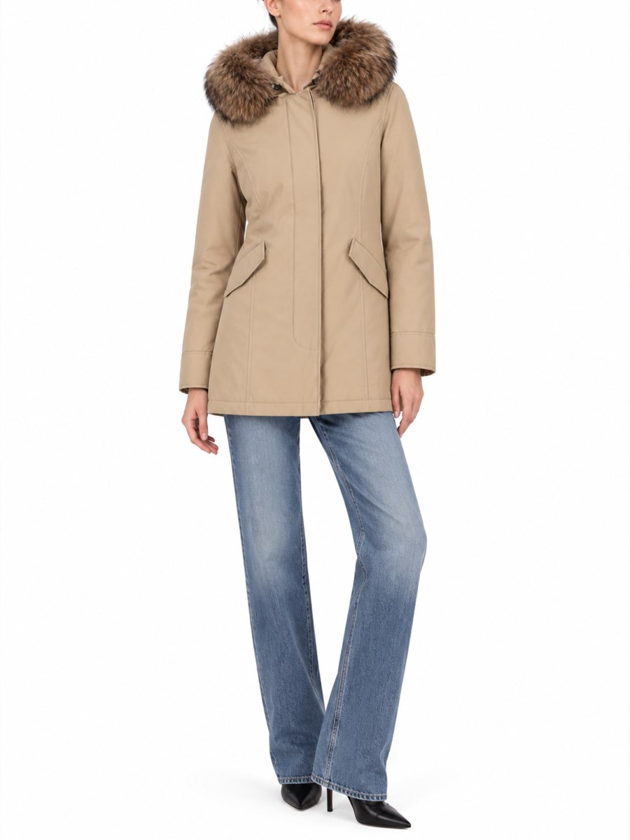 Arctic Parka in Ramar Cloth con pelliccia removibile