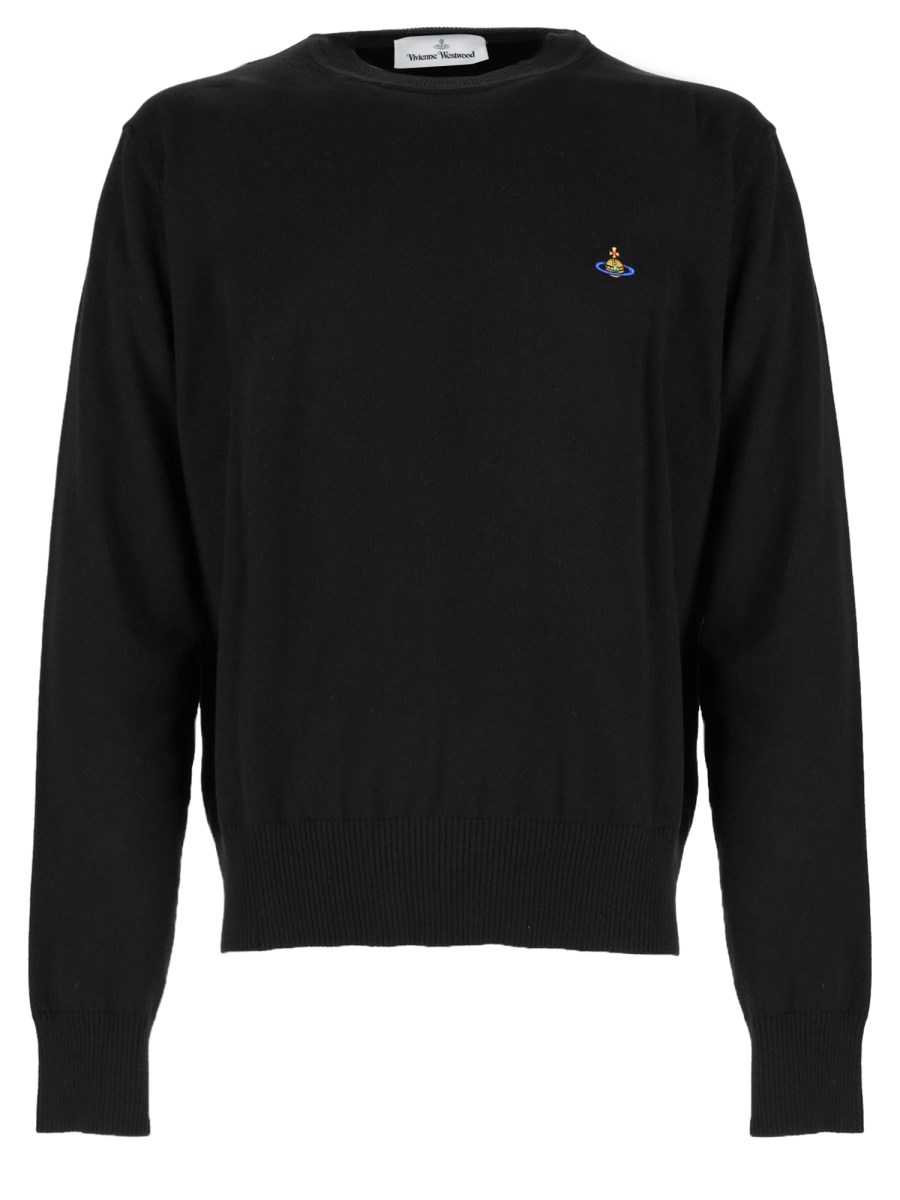 Maglia In Cotone e Cashmere Con Logo