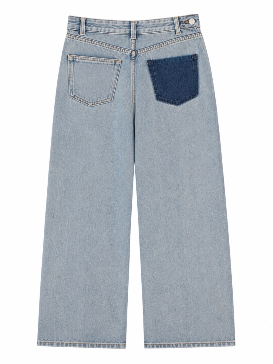 JEANS REGULAR FIT CON TASCA FRONTALE A CONTRASTO