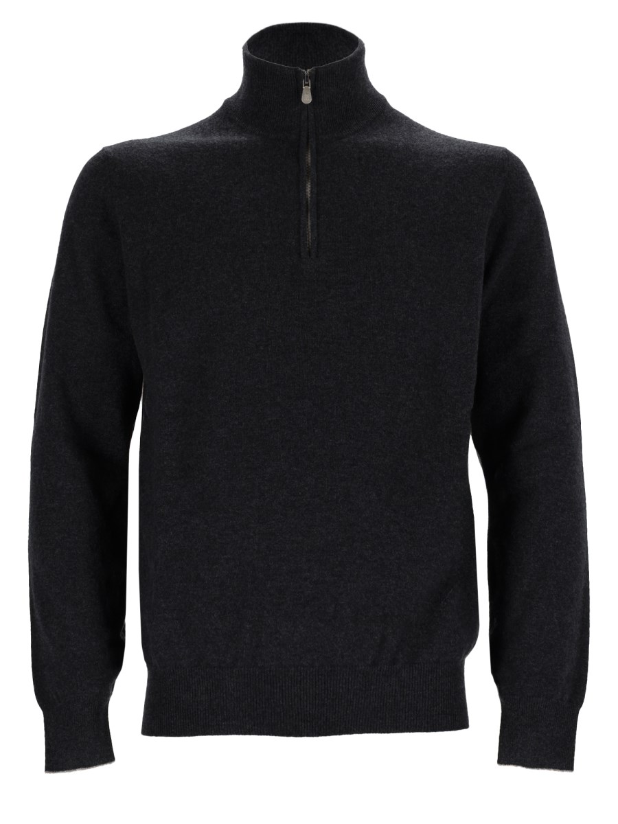 Maglia In Cashmere Con Zip