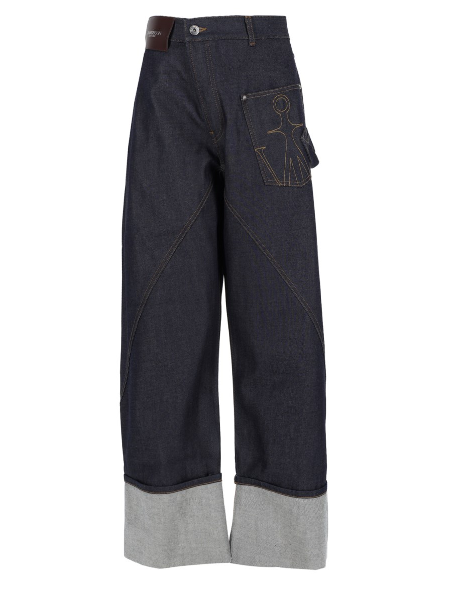jeans twisted turn-up workwear
