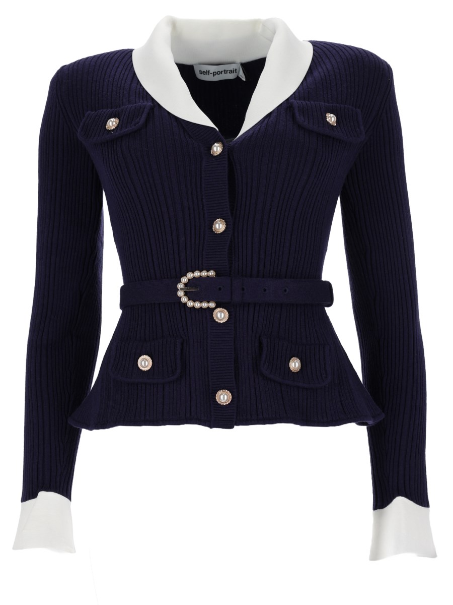 Cardigan in Maglia a Coste
