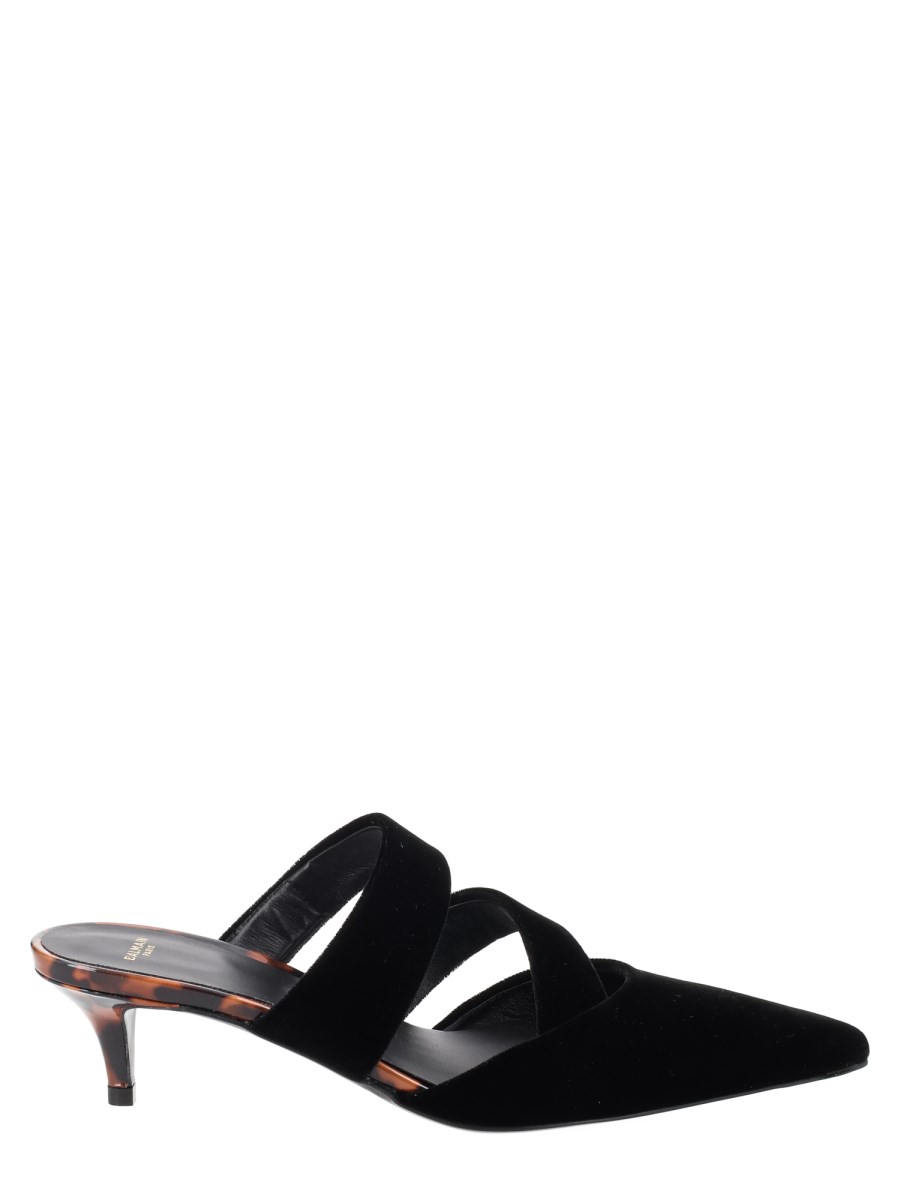 Mule In Pelle Con Tacco