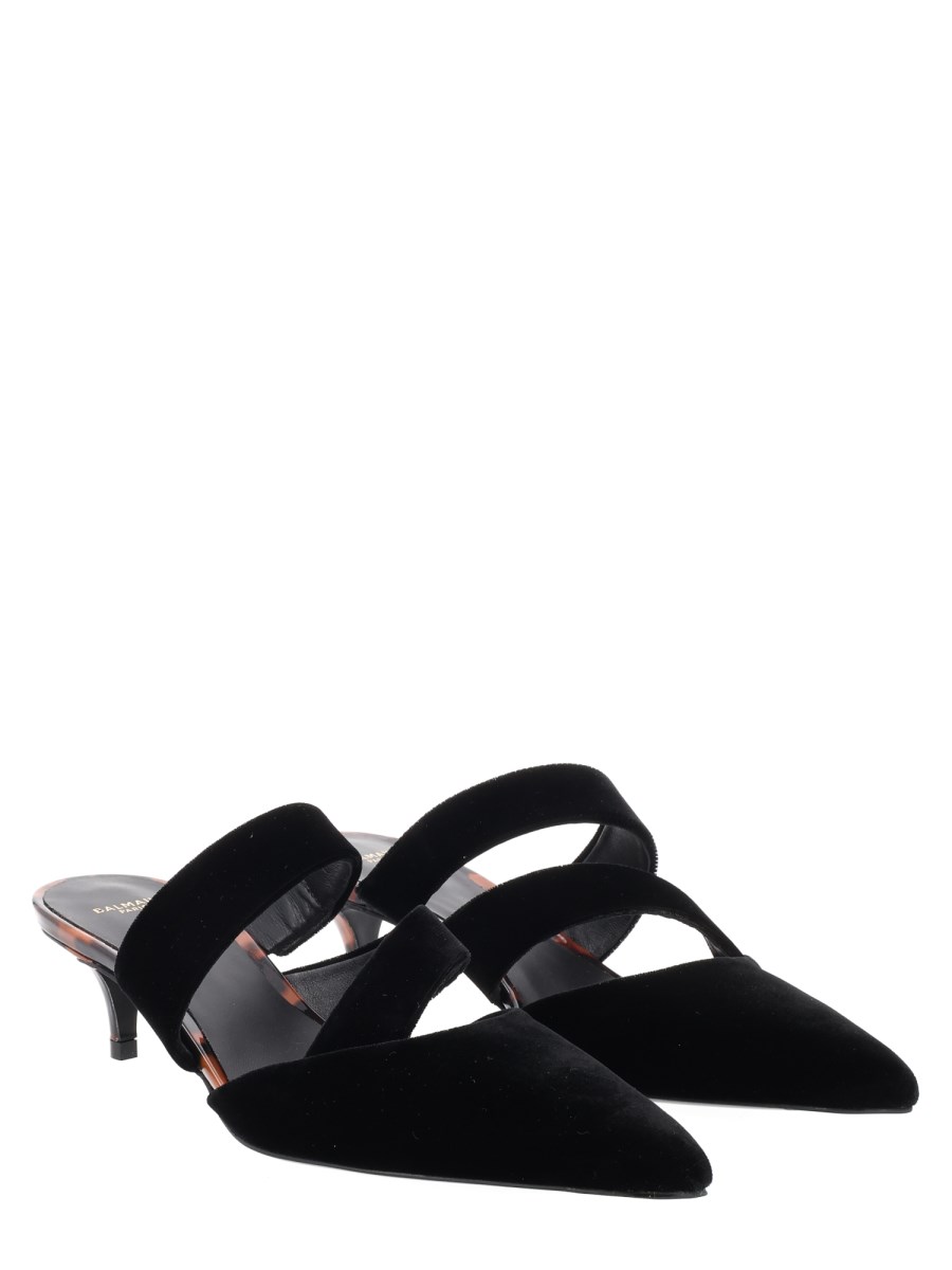 Mule In Pelle Con Tacco