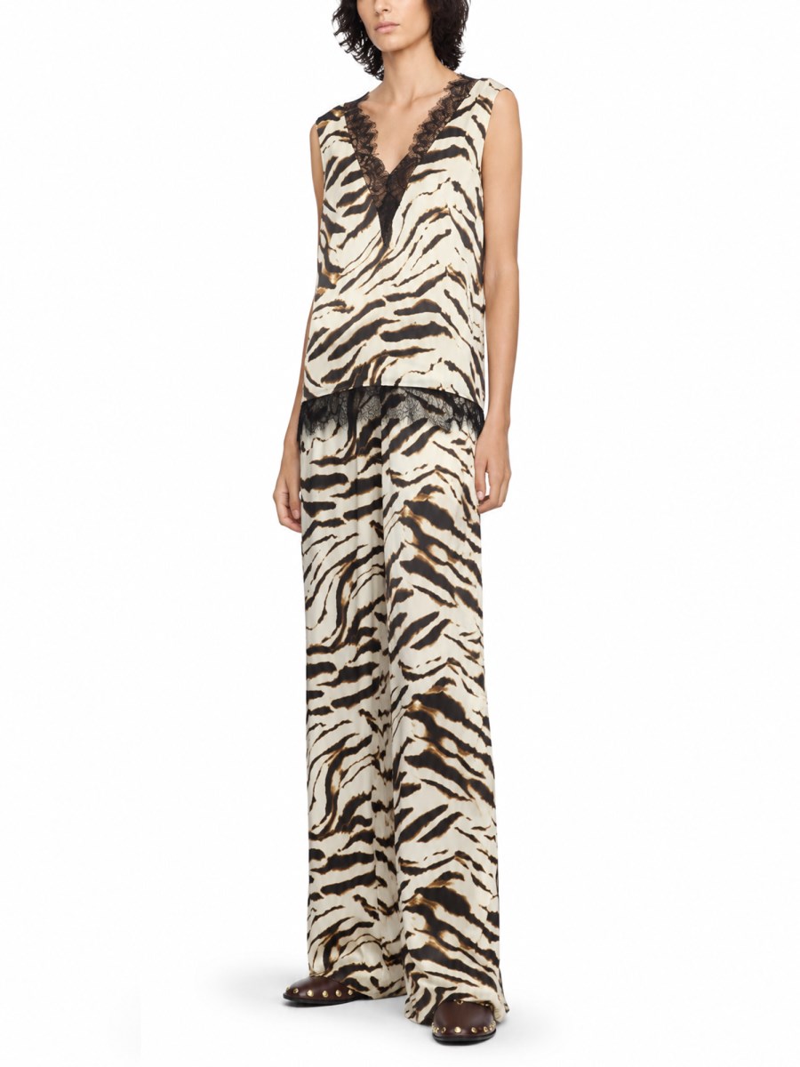 Pantalone Ampio In Satin