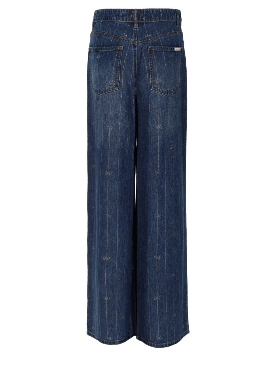 Jeans in Denim con Strass
