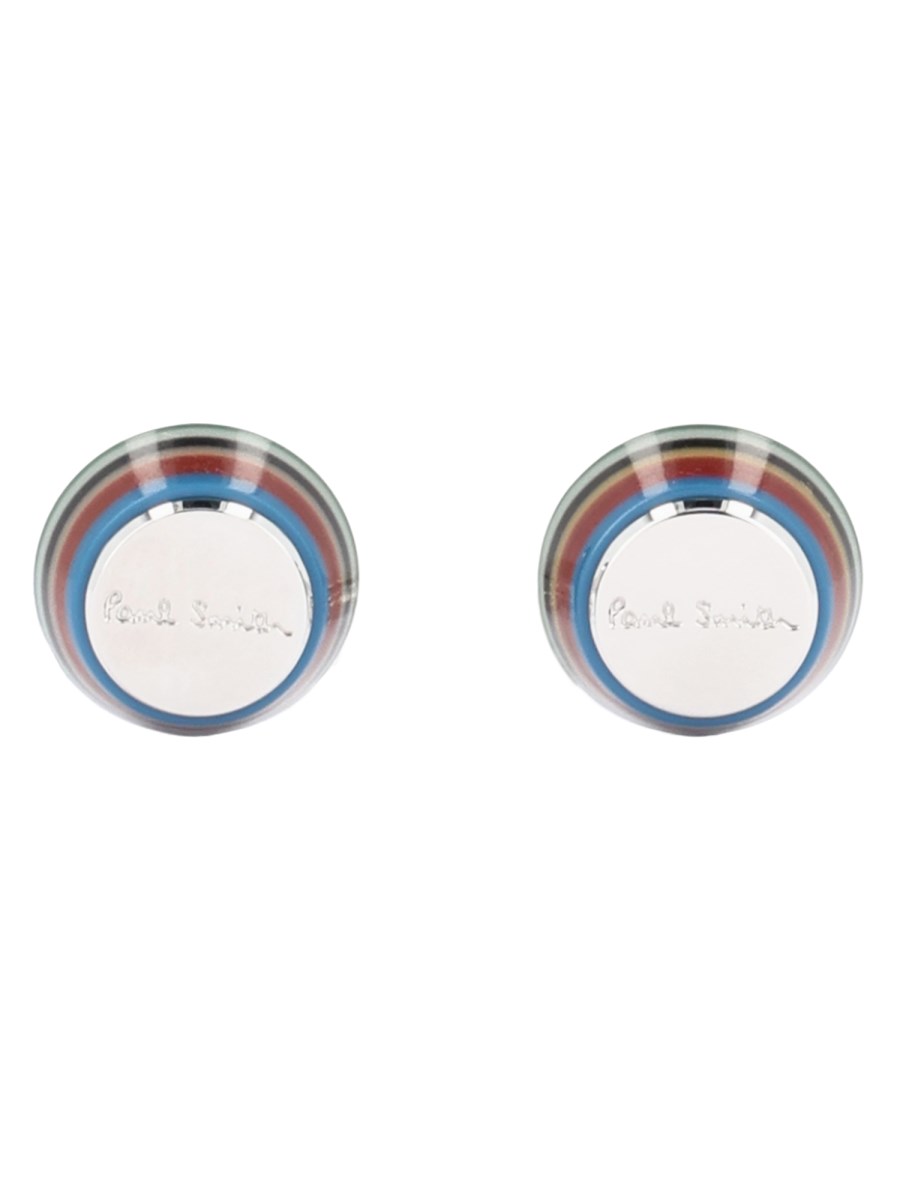 GEMELLI SIGNATURE STRIPE CON LOGO