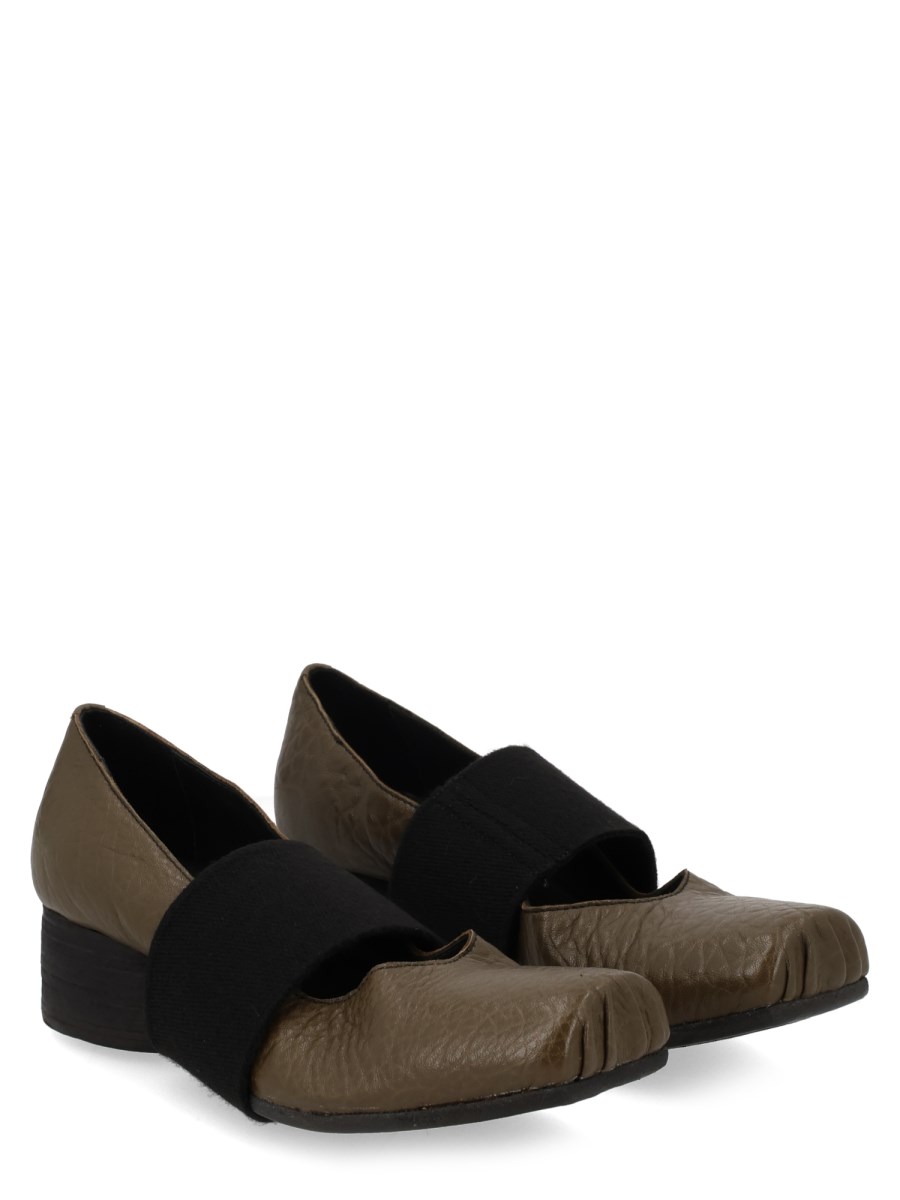 Ballerina In Pelle Con Fascia