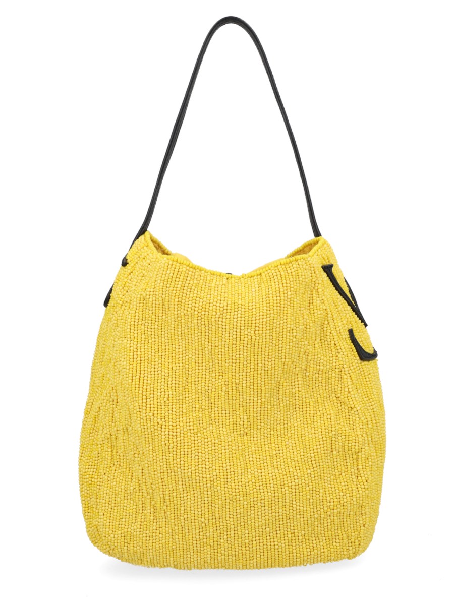 BORSA A SPALLA BEADED SMALL BULB