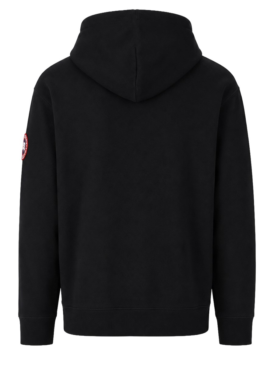 FELPA CON PATCH LOGO E CAPPUCCIO