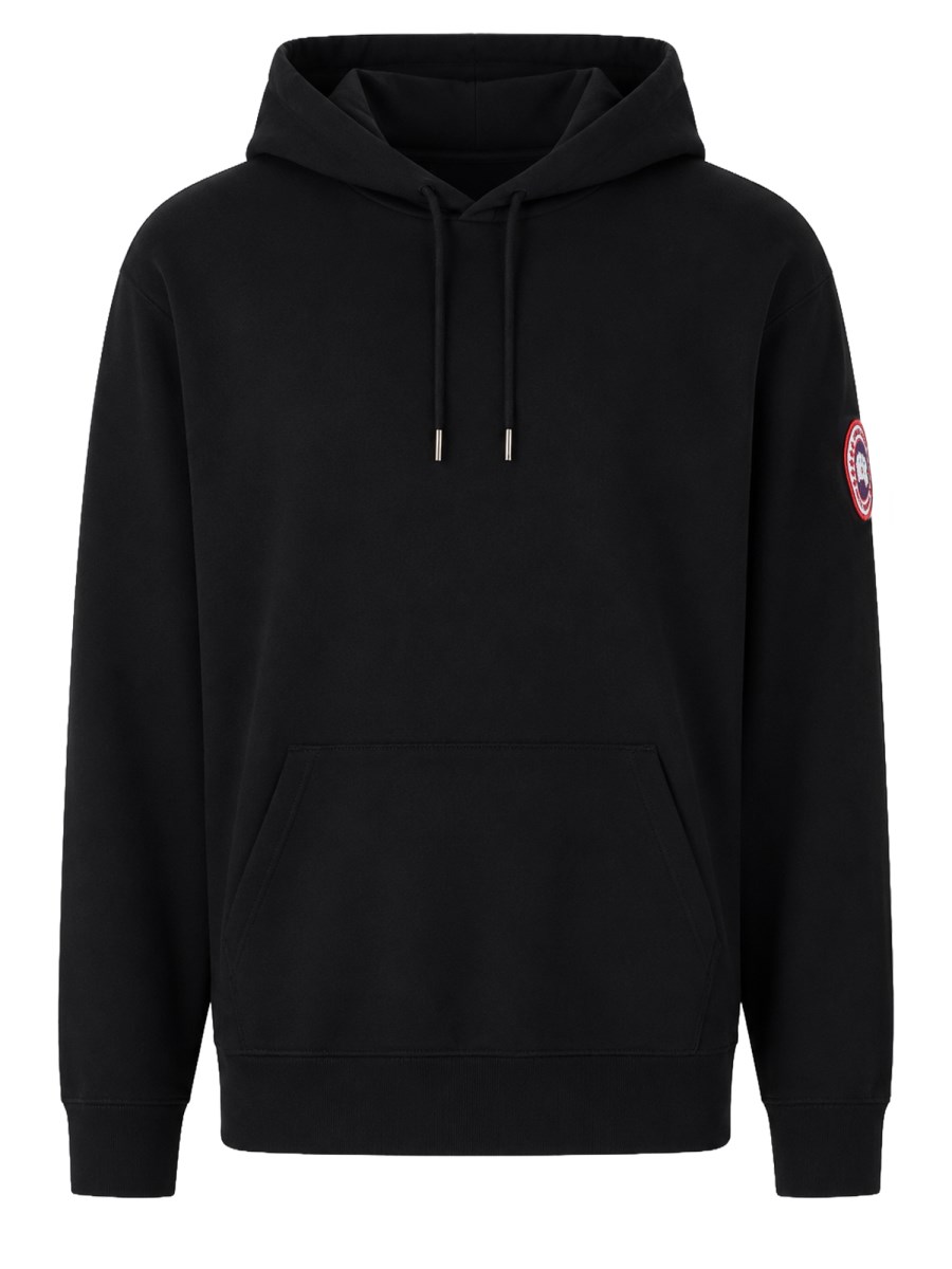 FELPA CON PATCH LOGO E CAPPUCCIO