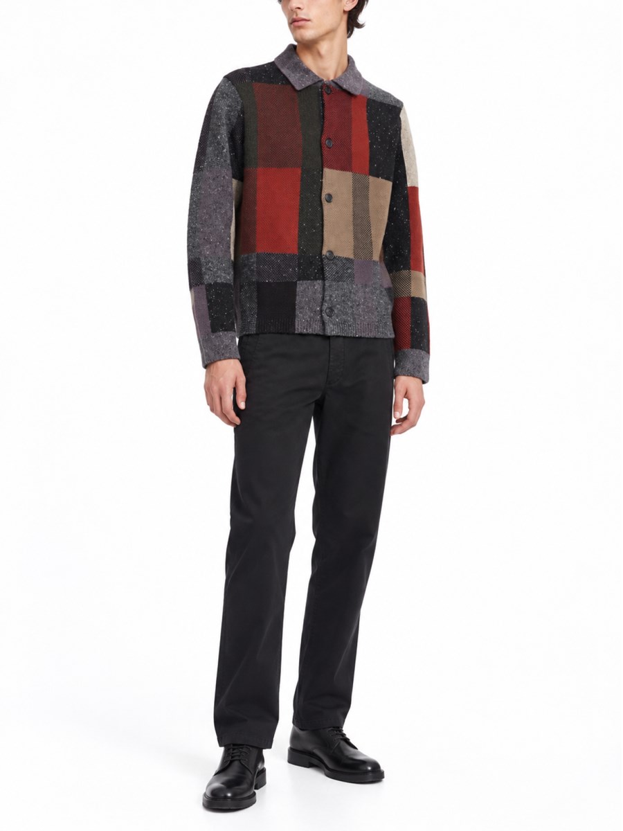 Cardigan In Lana Misto Cotone
