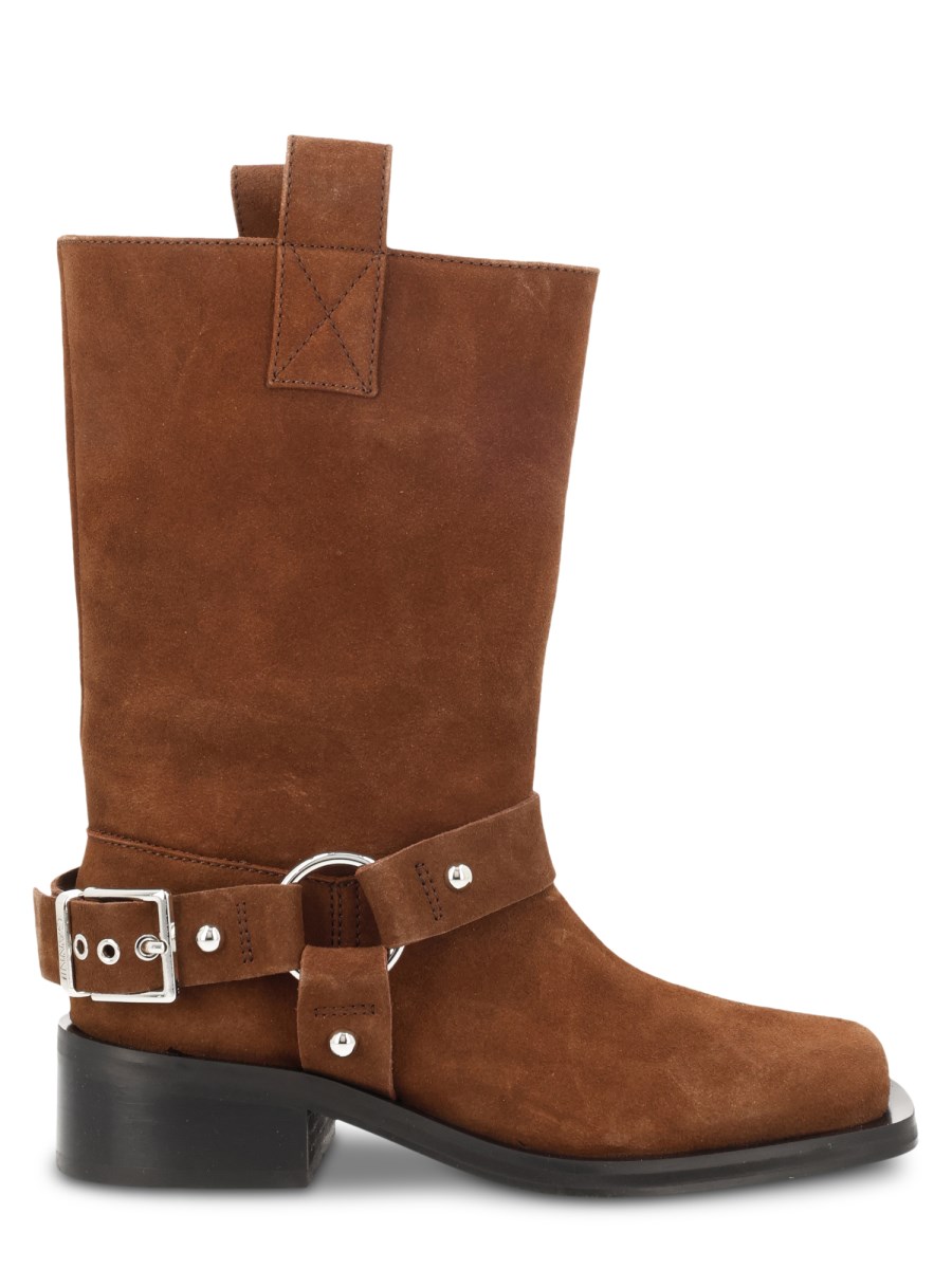 STIVALETTO BIKER IN SUEDE