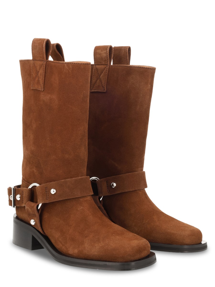 STIVALETTO BIKER IN SUEDE