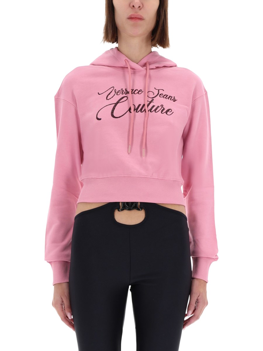 FELPA CROPPED CON LOGO