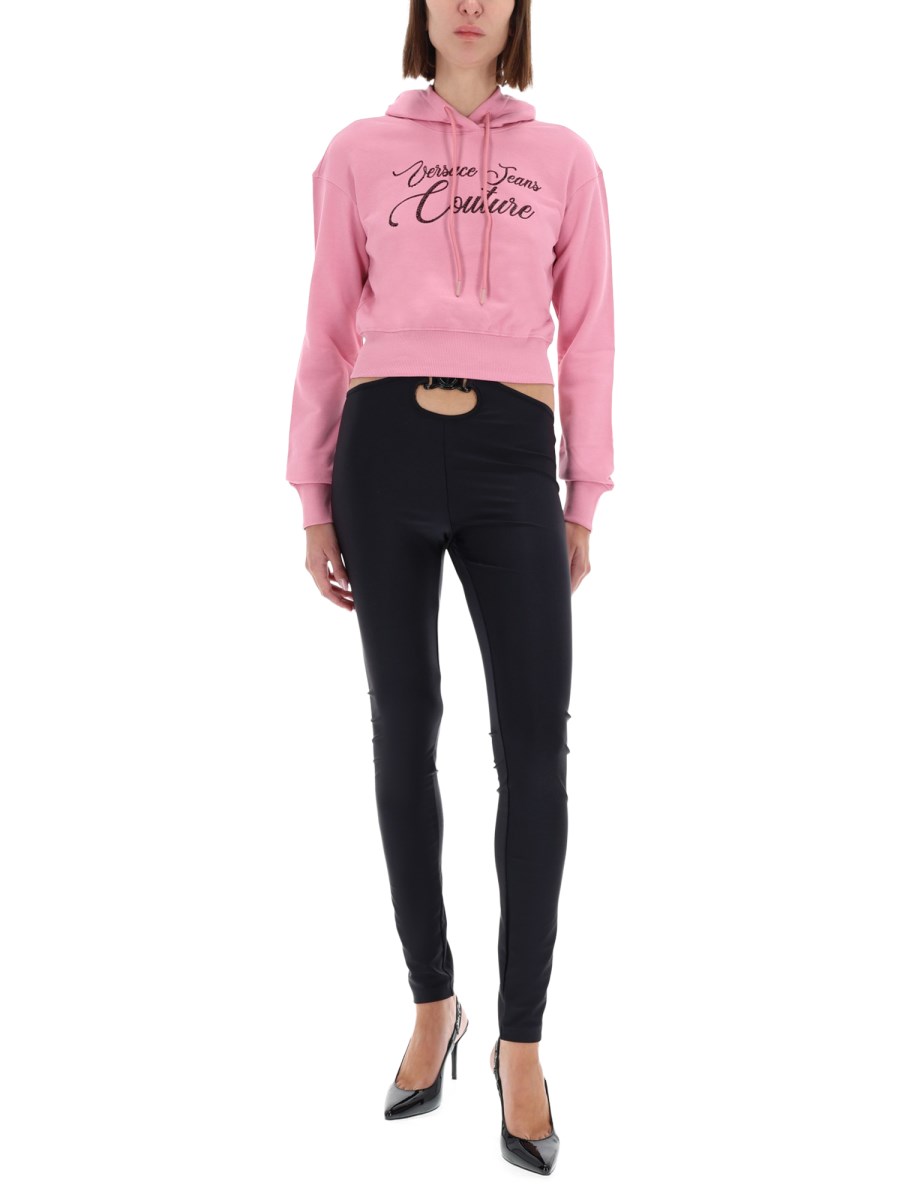 FELPA CROPPED CON LOGO