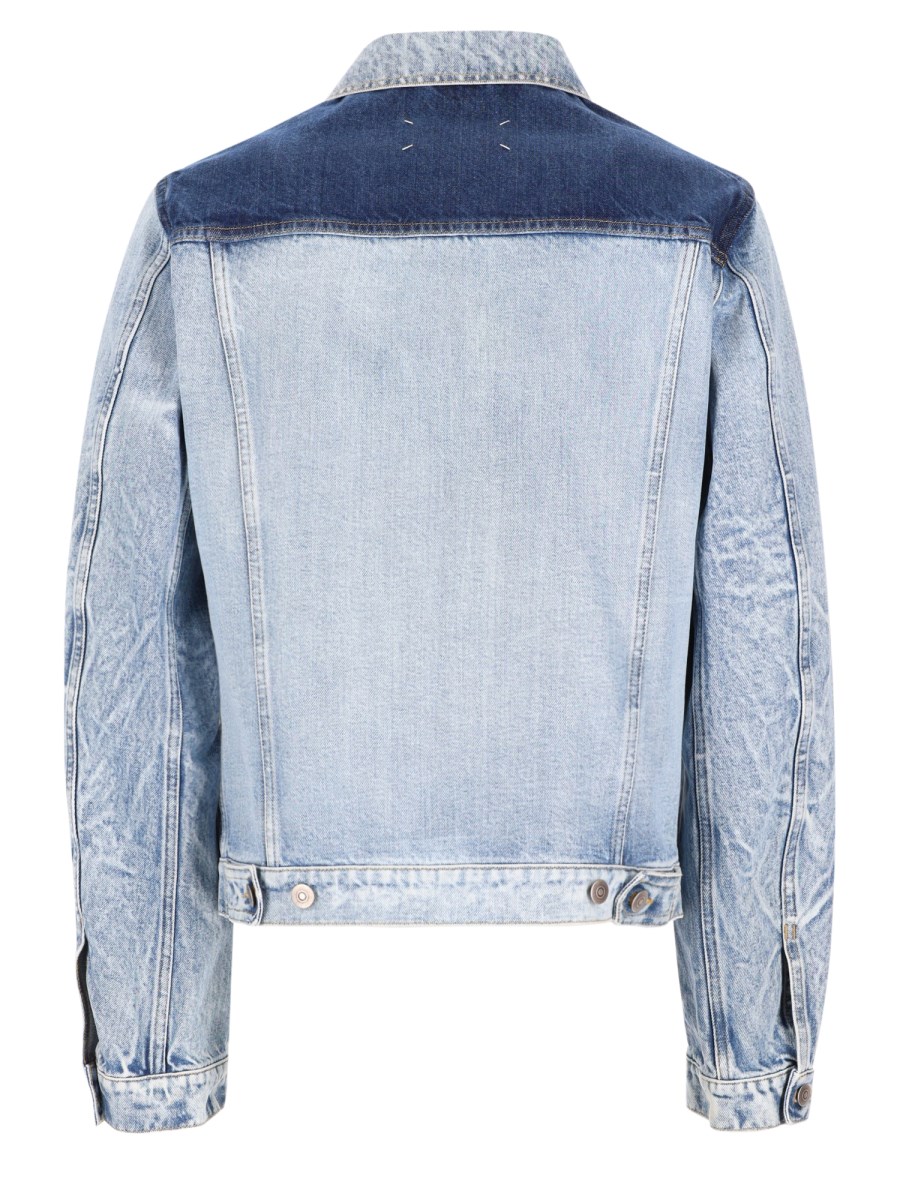 Giacca In Denim Effeto Patchwork