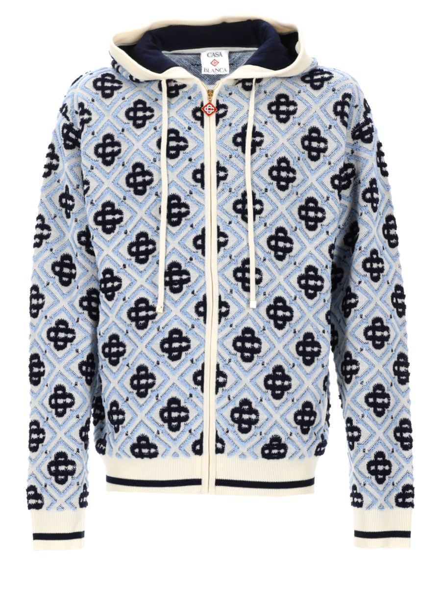 FELPA MONOGRAM CON CAPPUCCIO E ZIP