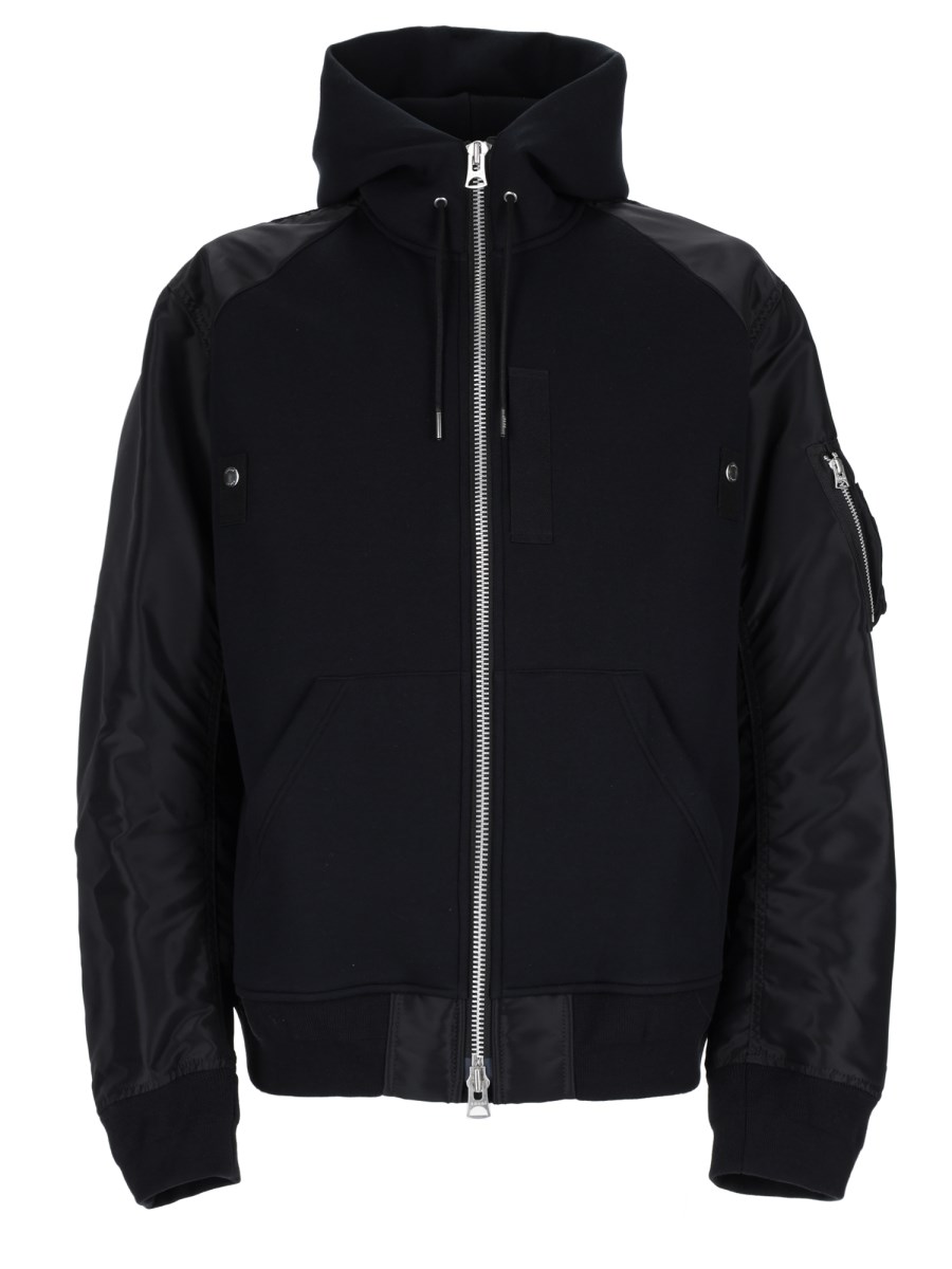 Felpa Con Cappuccio e Zip
