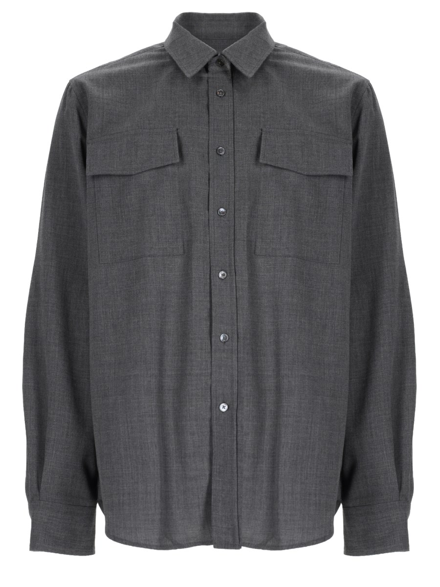 Camicia Classic Fit In Lana