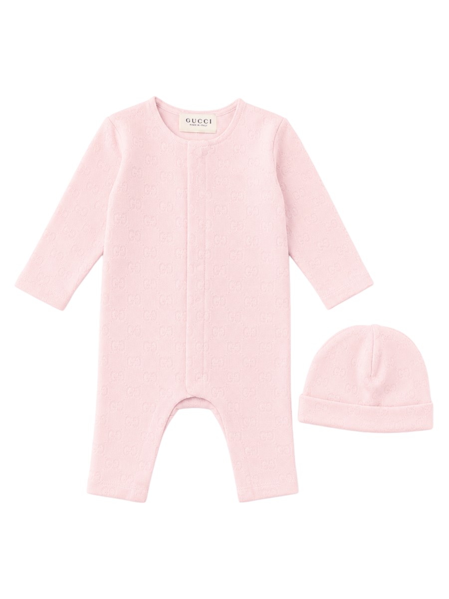 SET TUTINA E CAPPELLINO IN PIQUET DI COTONE GG