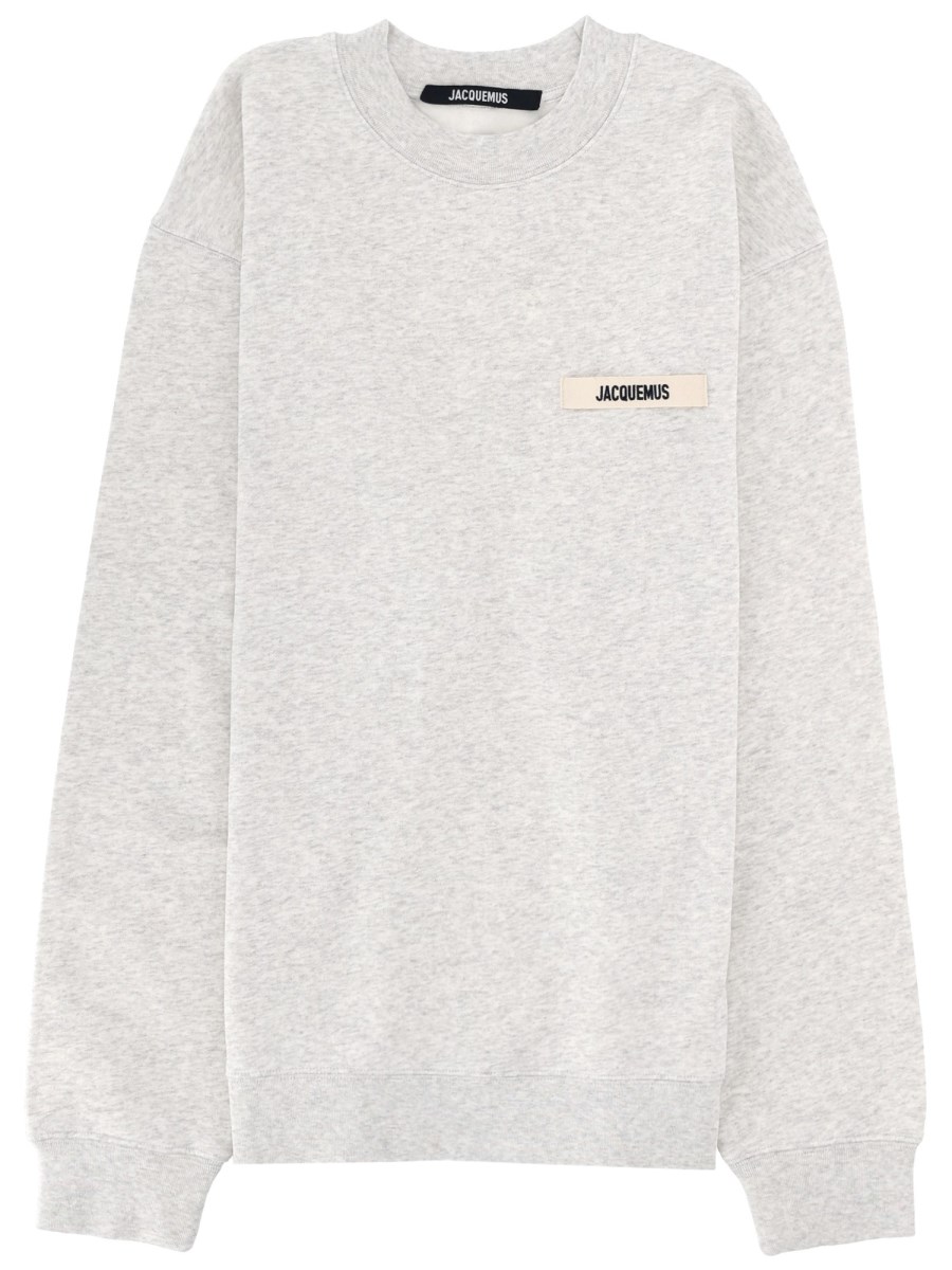 FELPA CON LOGO IN GROS-GRAIN