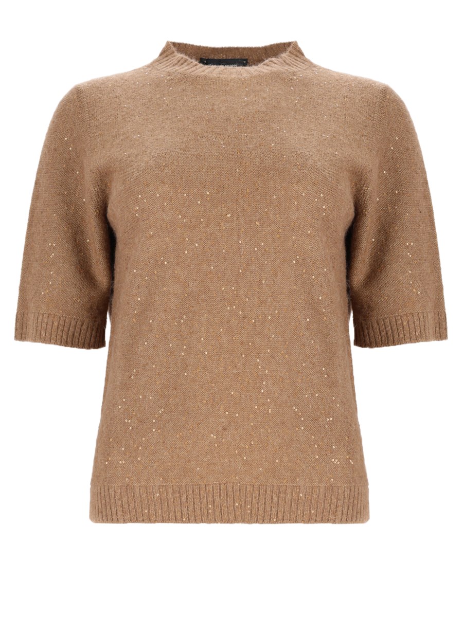 Maglia In Lana Misto Seta e Cashmere