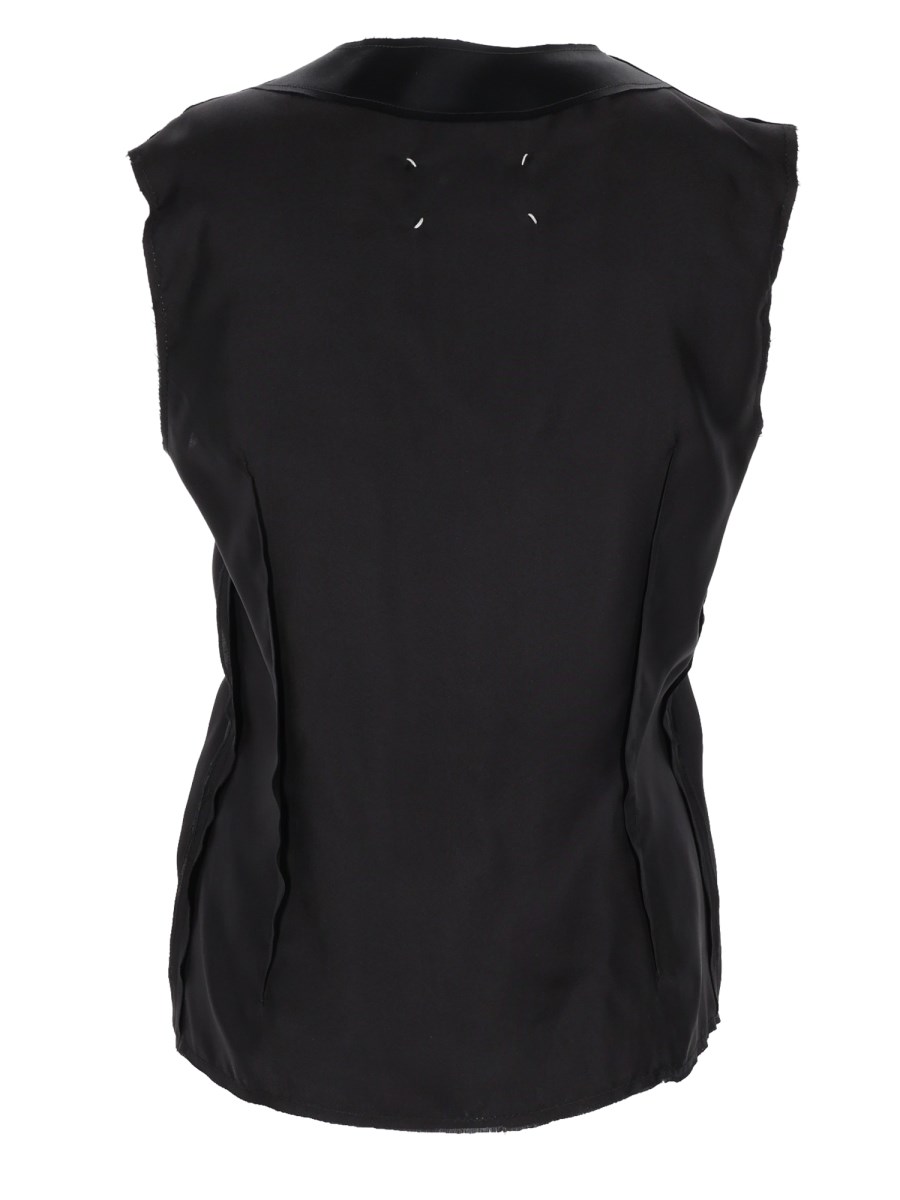 Top In Seta Con Scollo A V
