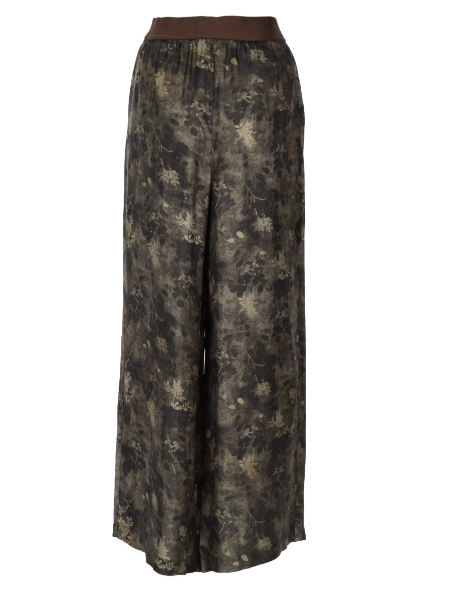 Pantalone Ampio In Viscosa E Cupro
