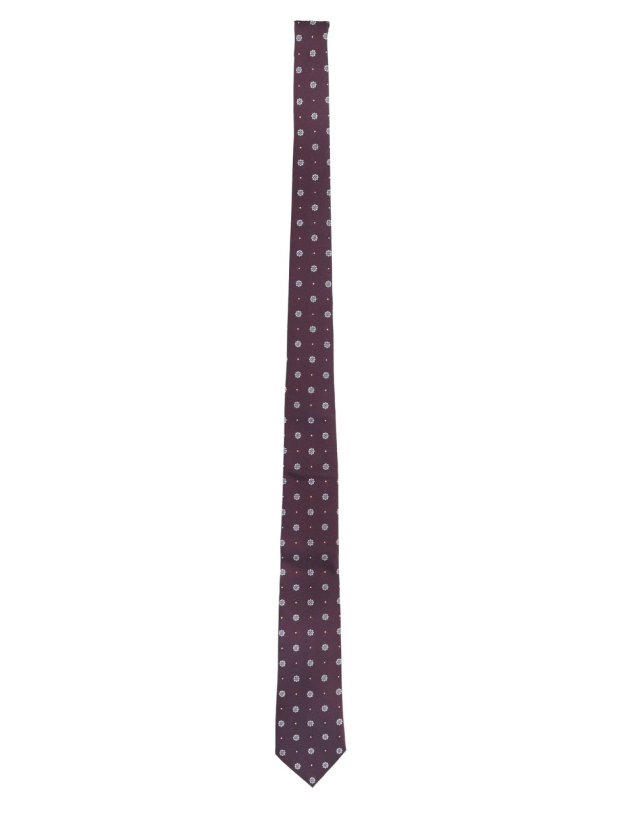 Cravatta In Jacquard Di Seta