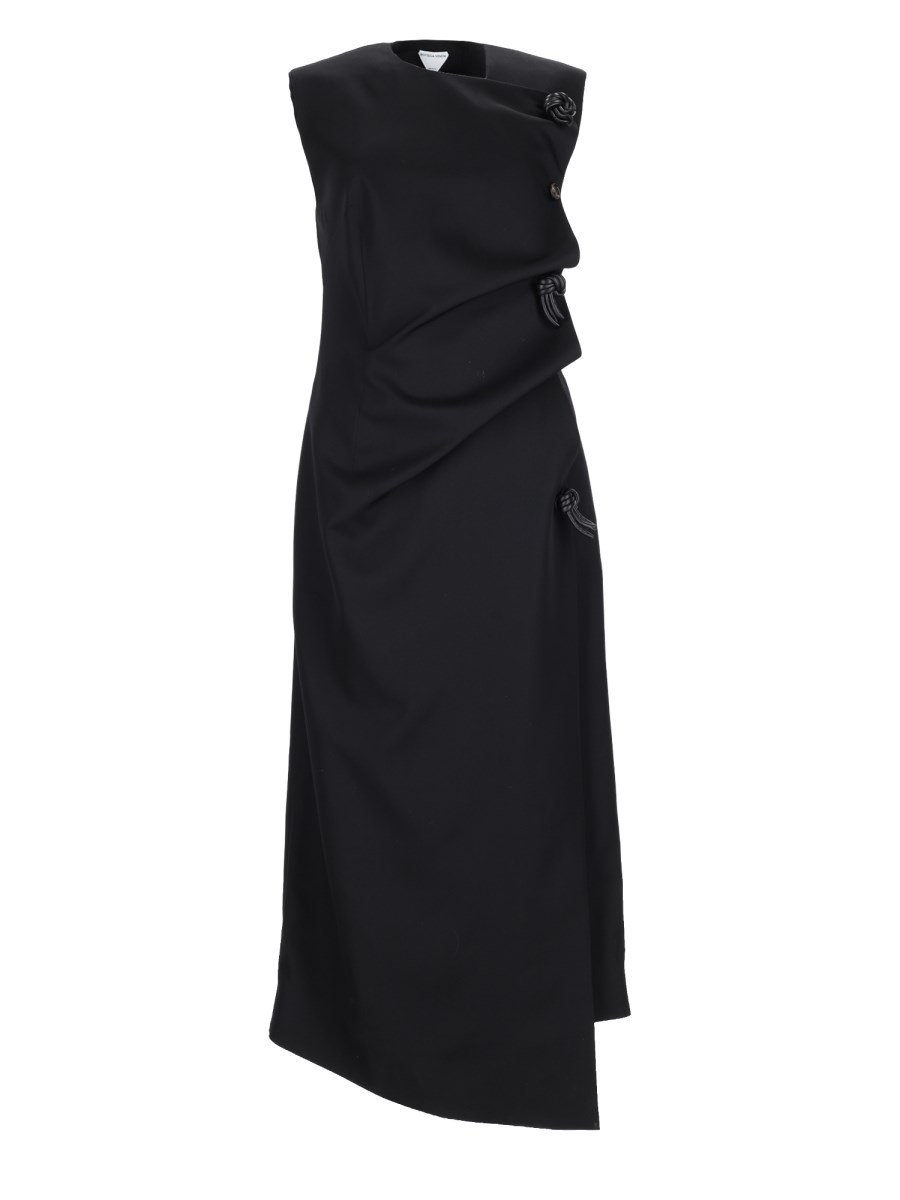 ABITO MIDI CON DETTAGLI KNOT IN PELLE