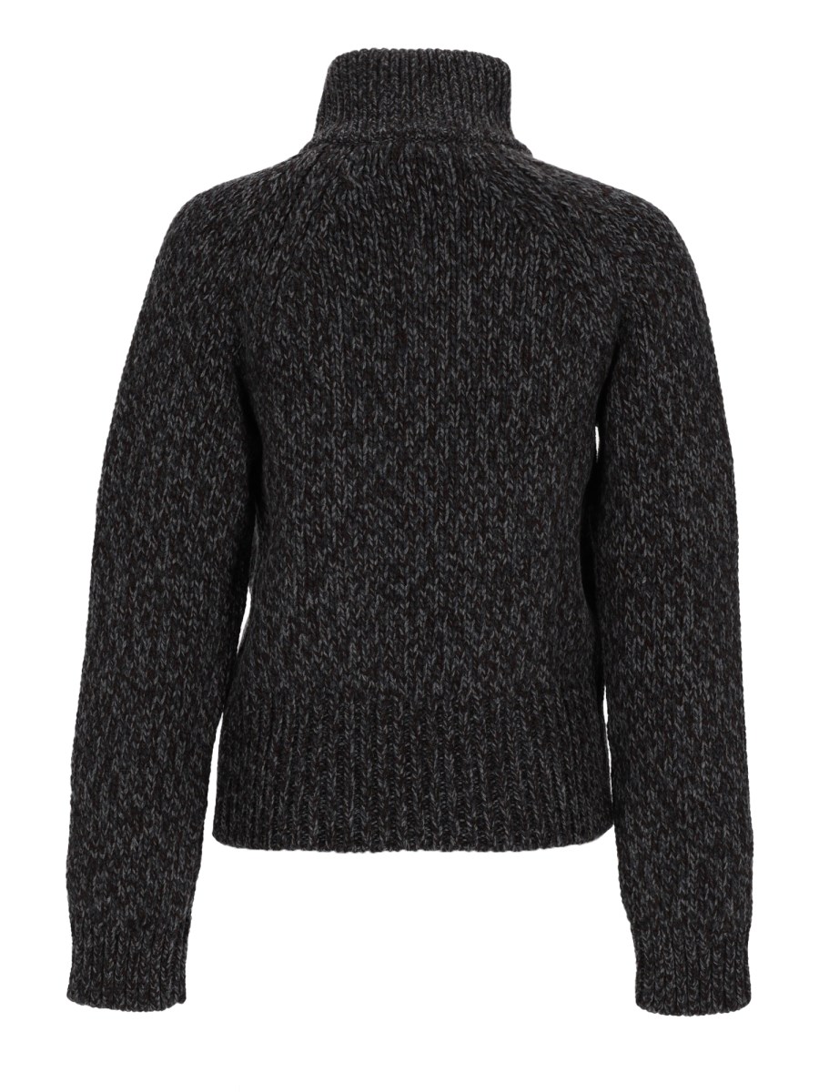 Cardigan In Lana Con Zip