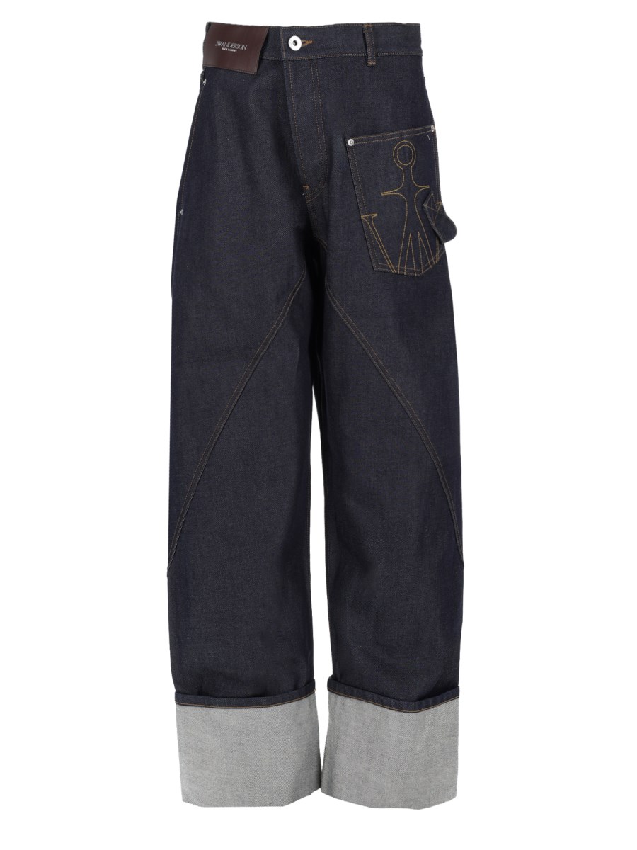 jeans twisted turn-up workwear
