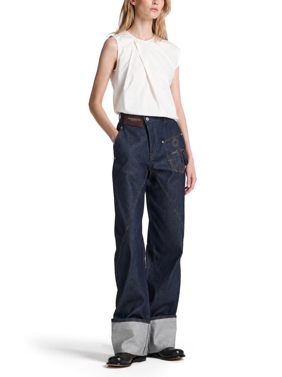 jeans twisted turn-up workwear