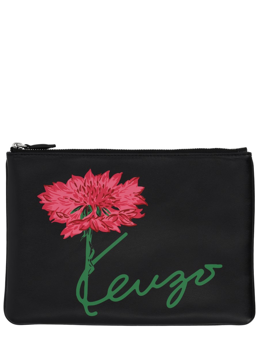 POCHETTE KENZO TULIP IN PELLE 