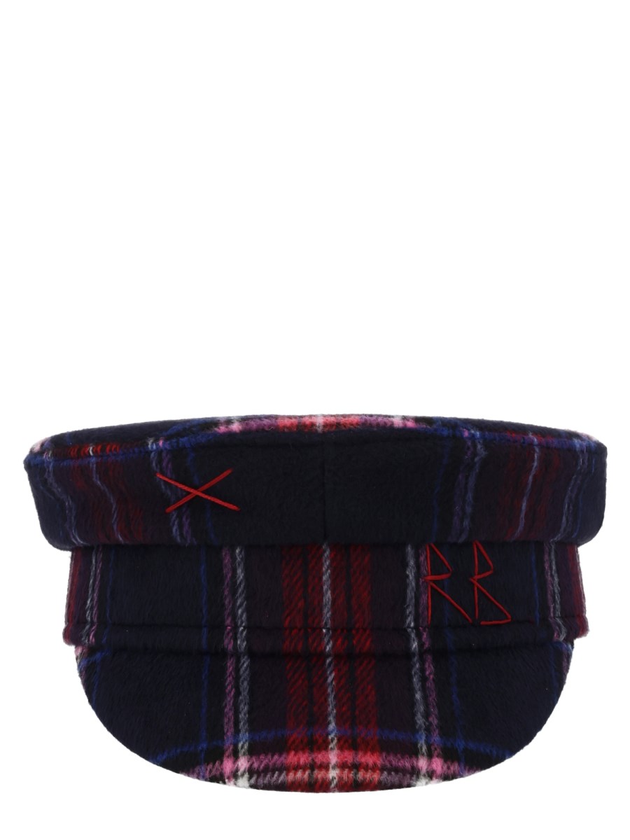 Cappello Baker Boy con Motivo Check