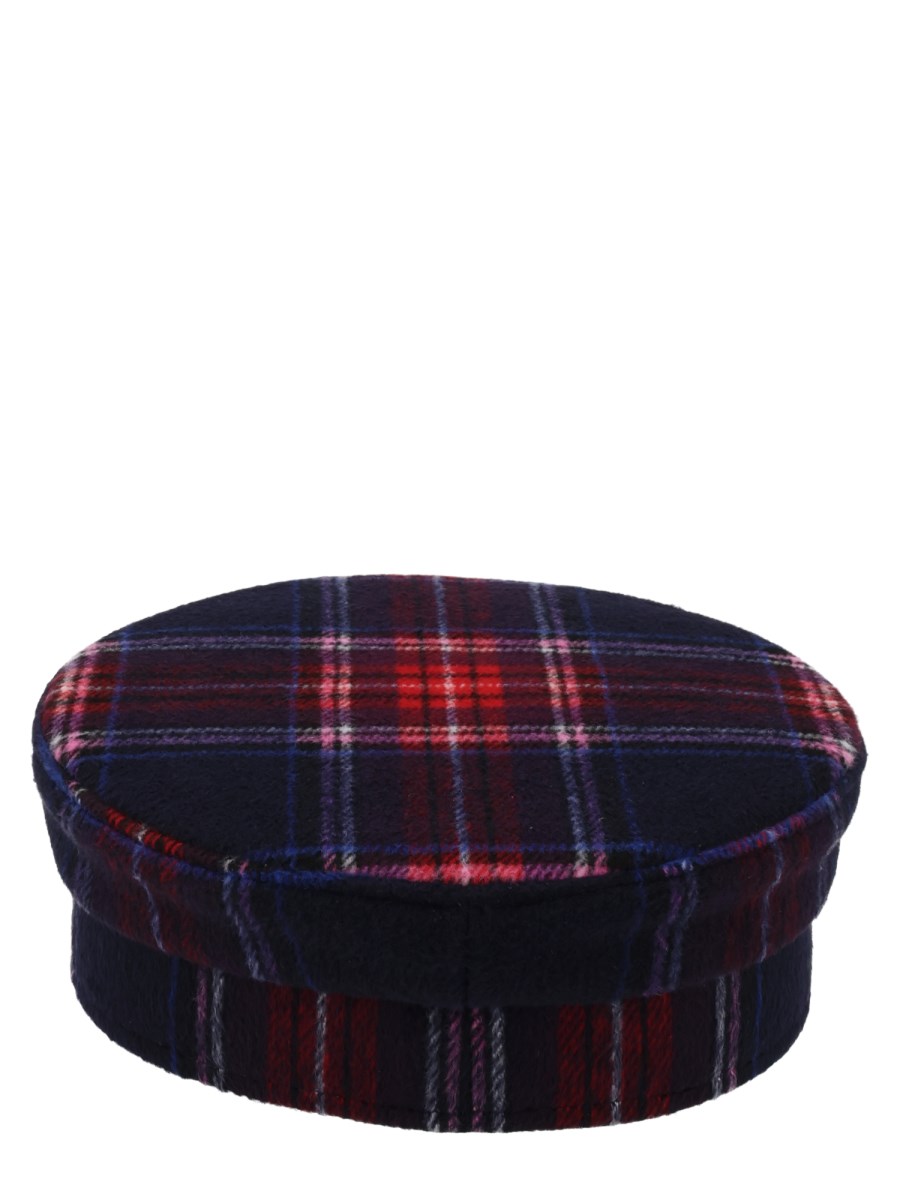 Cappello Baker Boy con Motivo Check