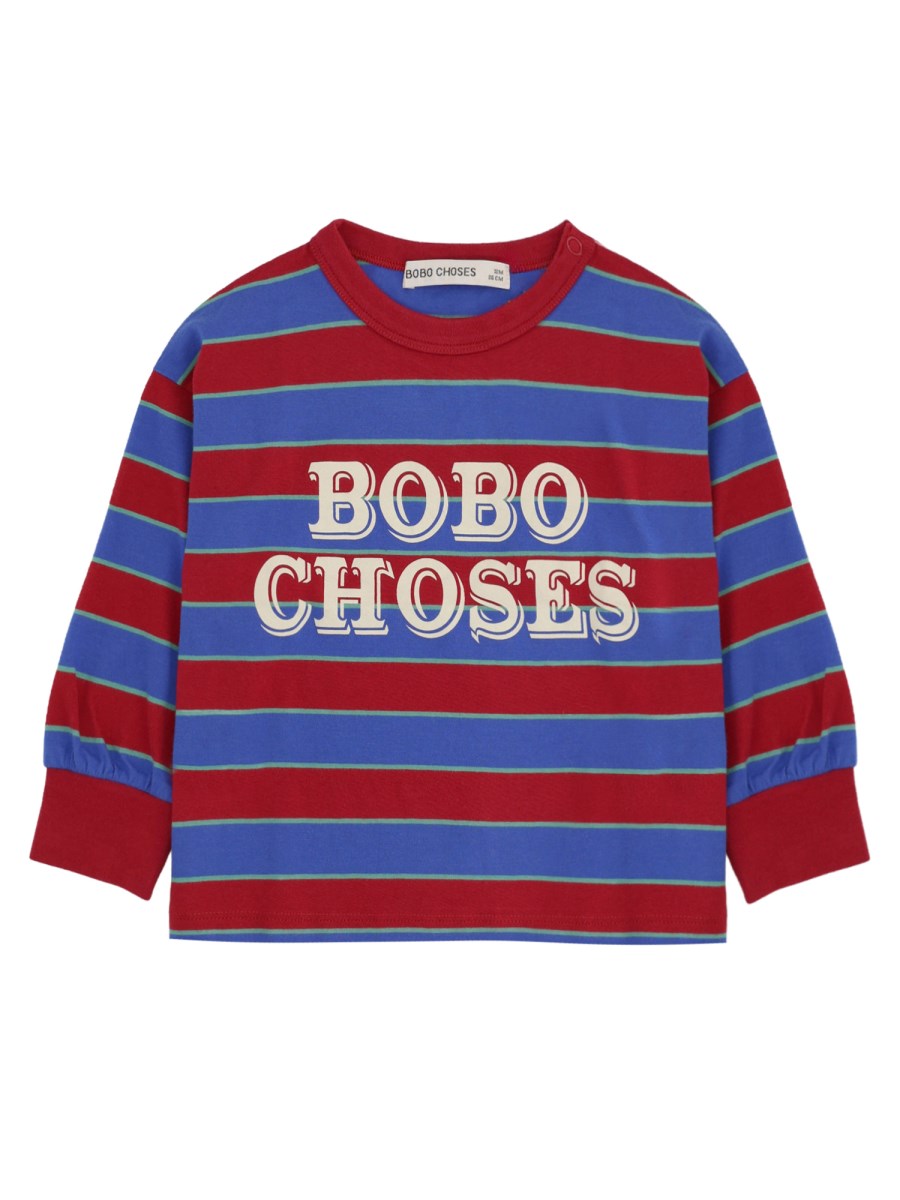 T-shirt a righe con polsini baby