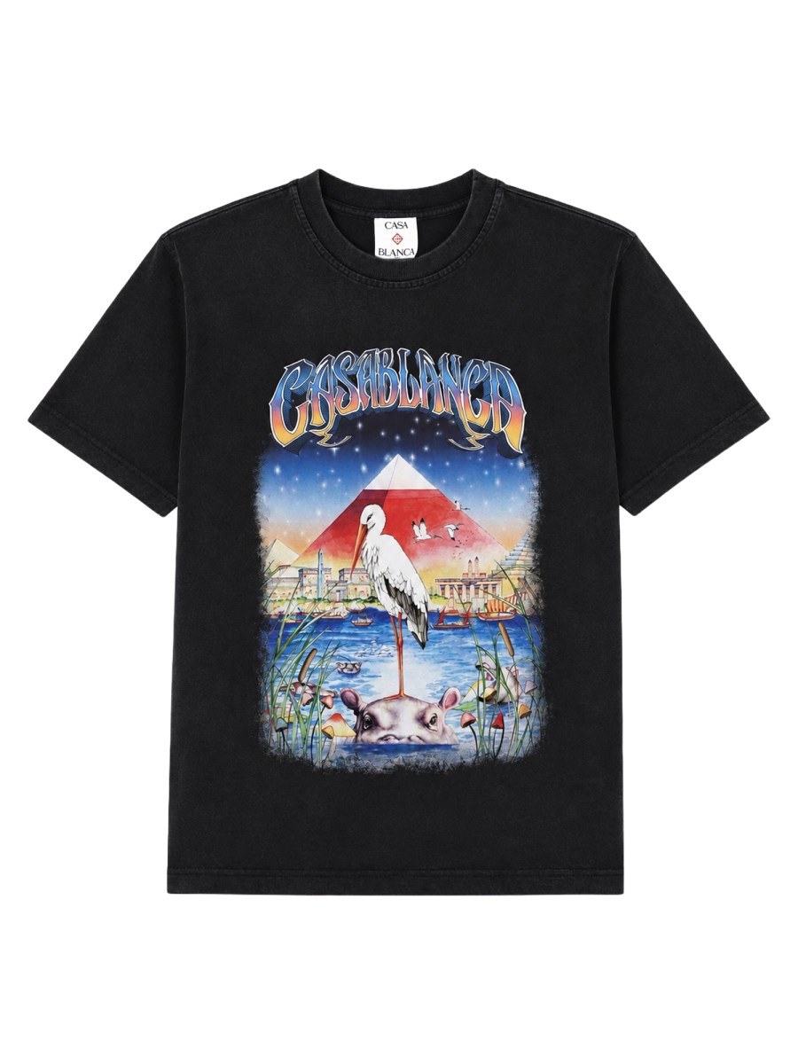 T-SHIRT OVERSIZE CON STAMPA EGYPT