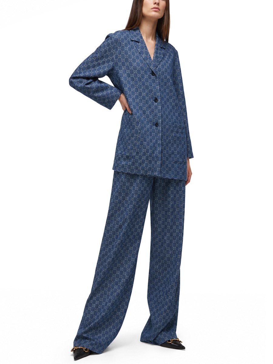 GIACCA IN DENIM DI COTONE GG JACQUARD
