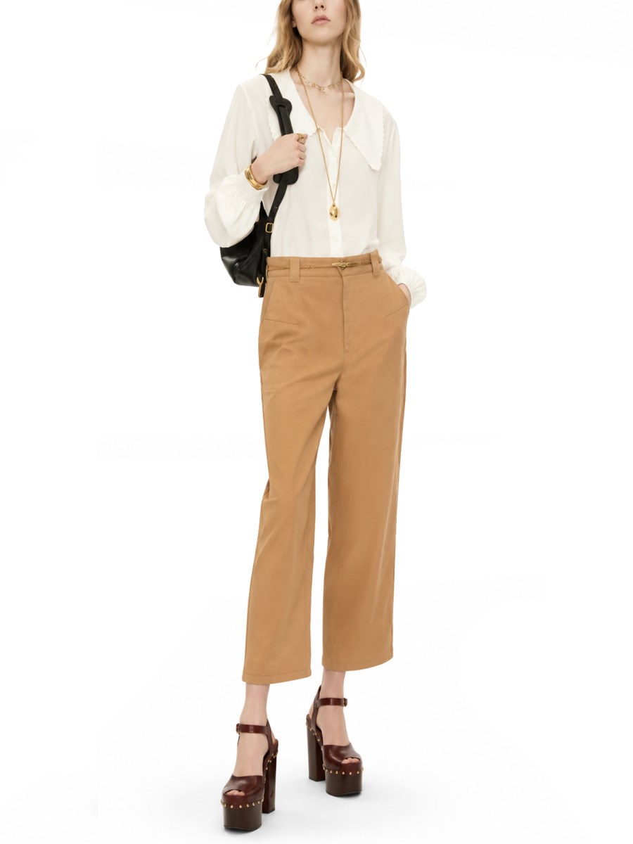BLUSA CON MANICHE A SBUFFO IN CRÊPE DE CHINE