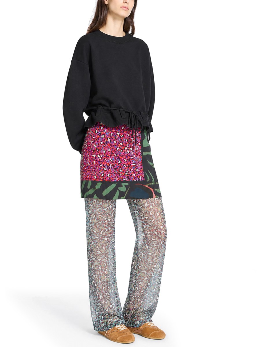 FELPA CROPPED CON COULISSE