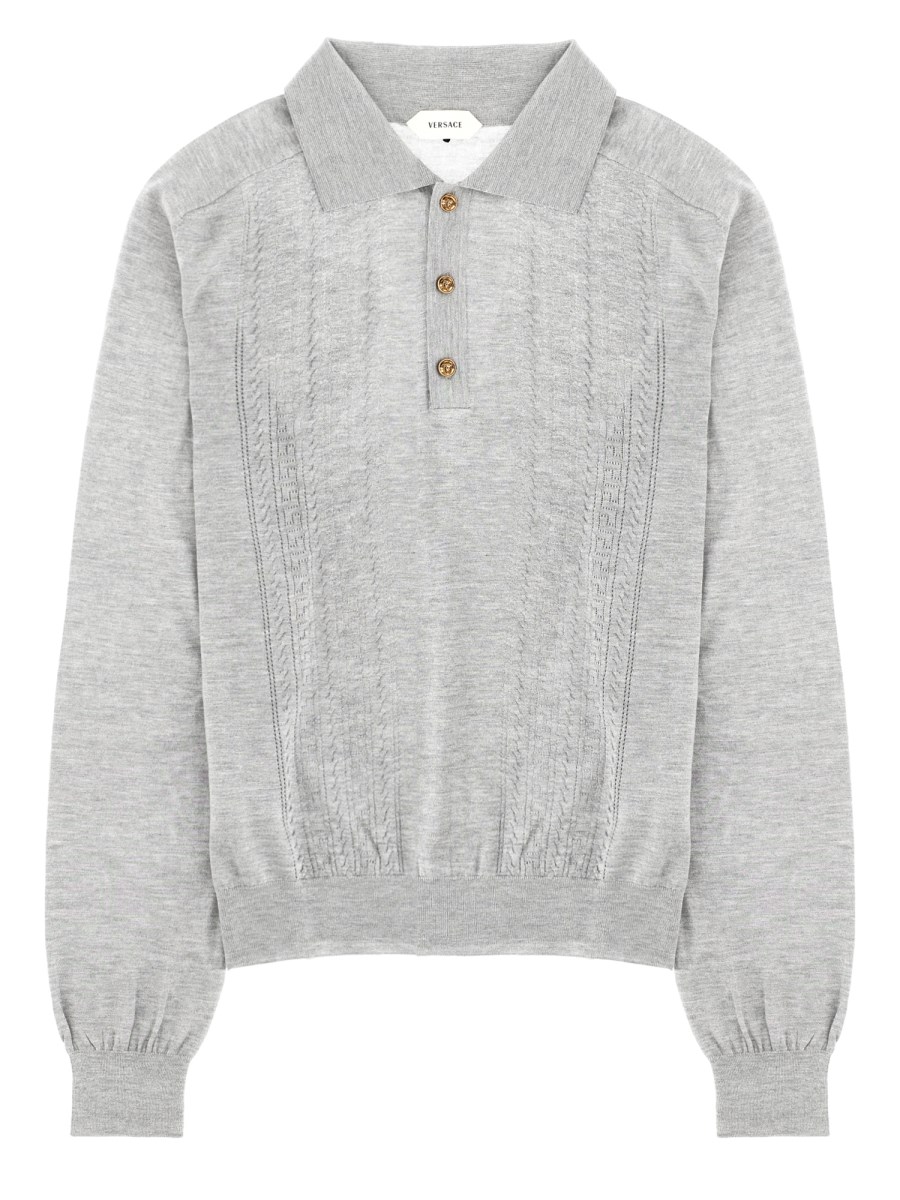 Polo In Maglia Di Seta e Cotone