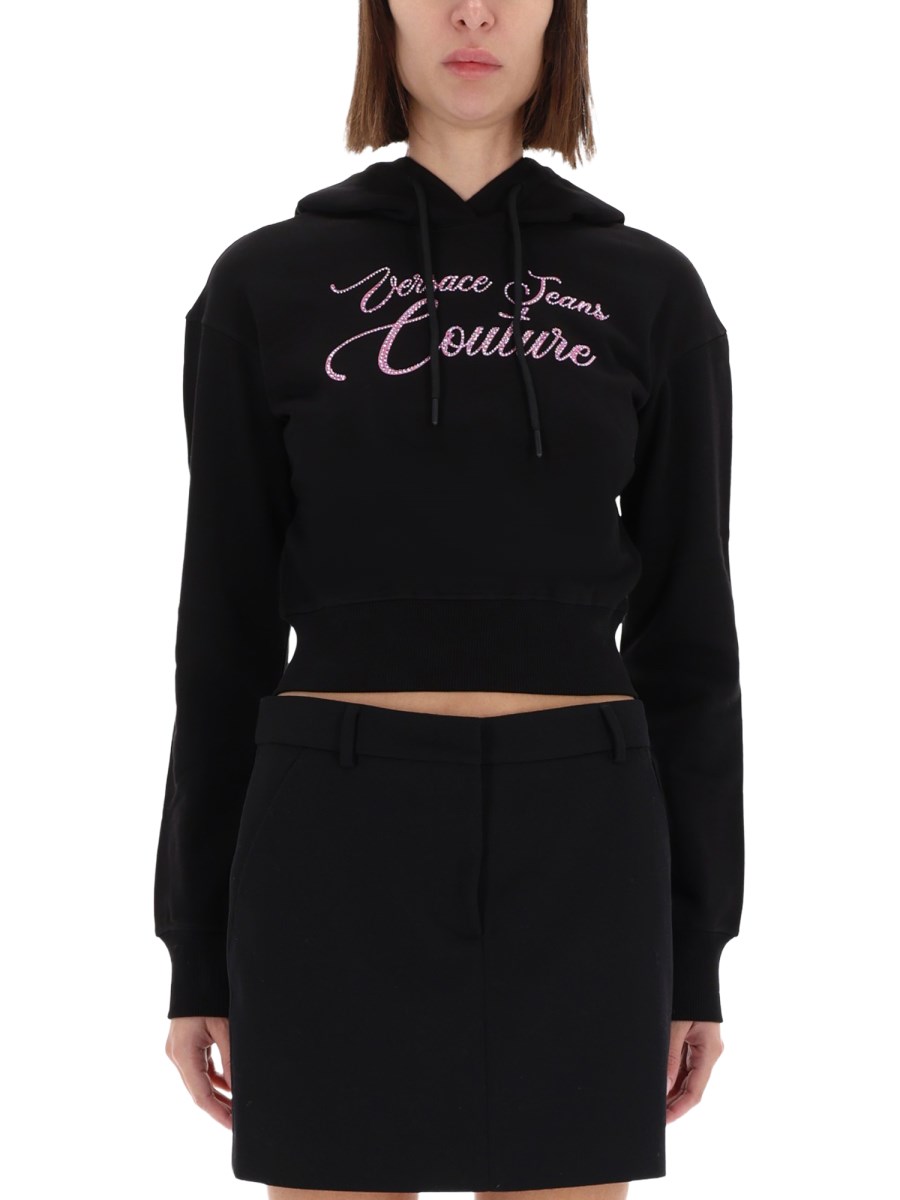 FELPA CROPPED CON LOGO