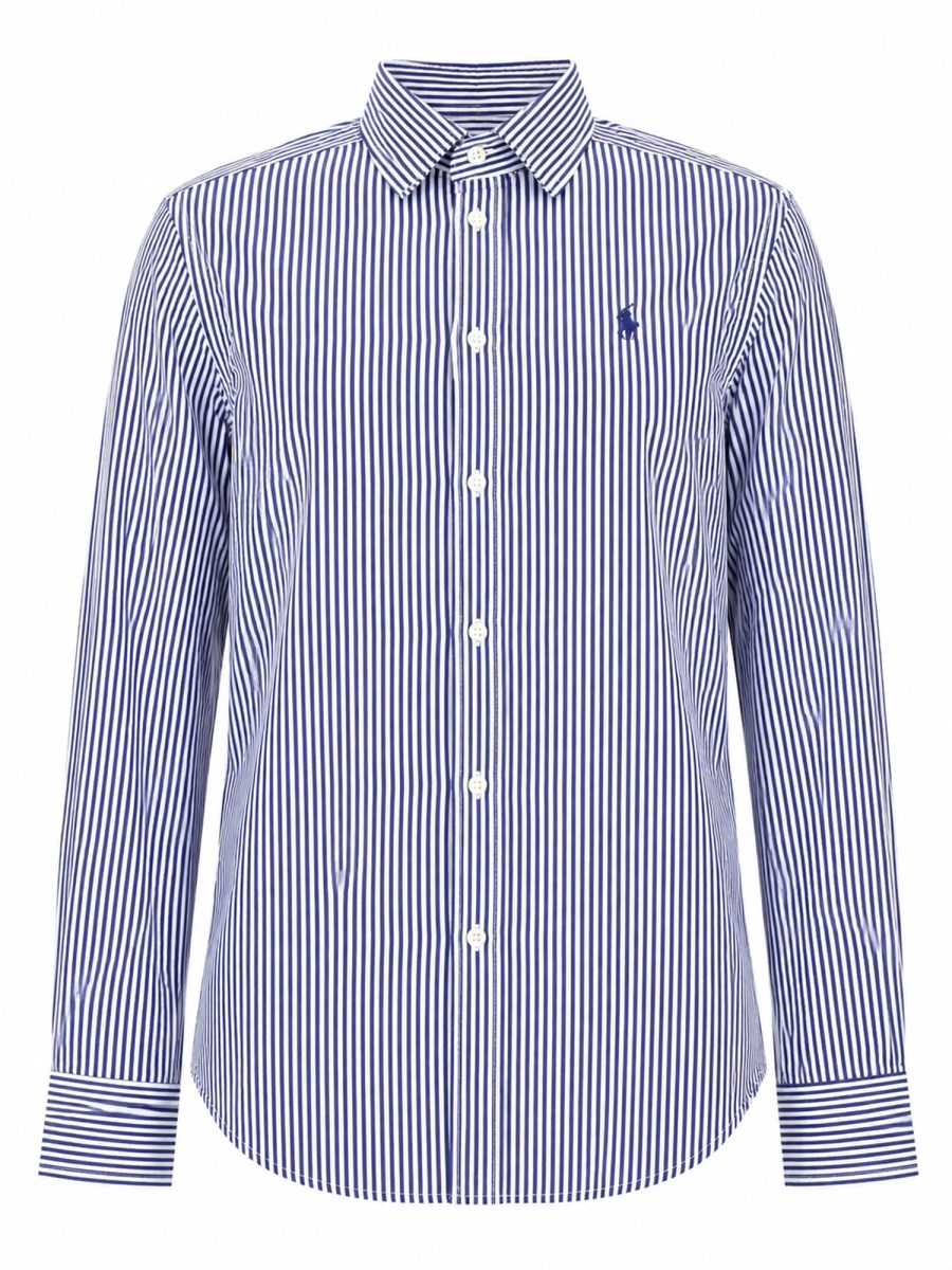 CAMICIA A RIGHE CON LOGO
