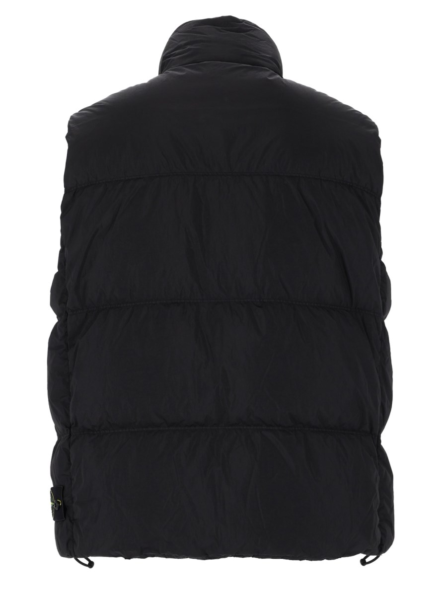 GILET IMBOTTITO IN PIUMA RESISTENTE AL VENTO CON ANTIGOCCIA